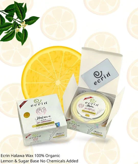 Ecrin Organic Halawa Wax – 100% Lemon & Sugar Base