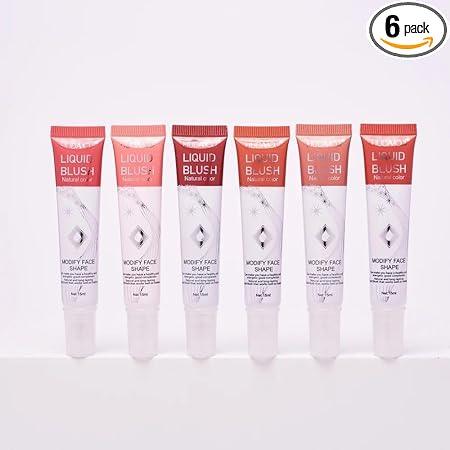 HUDAMOJI Liquid Blush Natural 6 Colors Set, Liquid Blush Makeup for Cheeks Matte Finish (MULTICOLOR) - Glimmer Goods