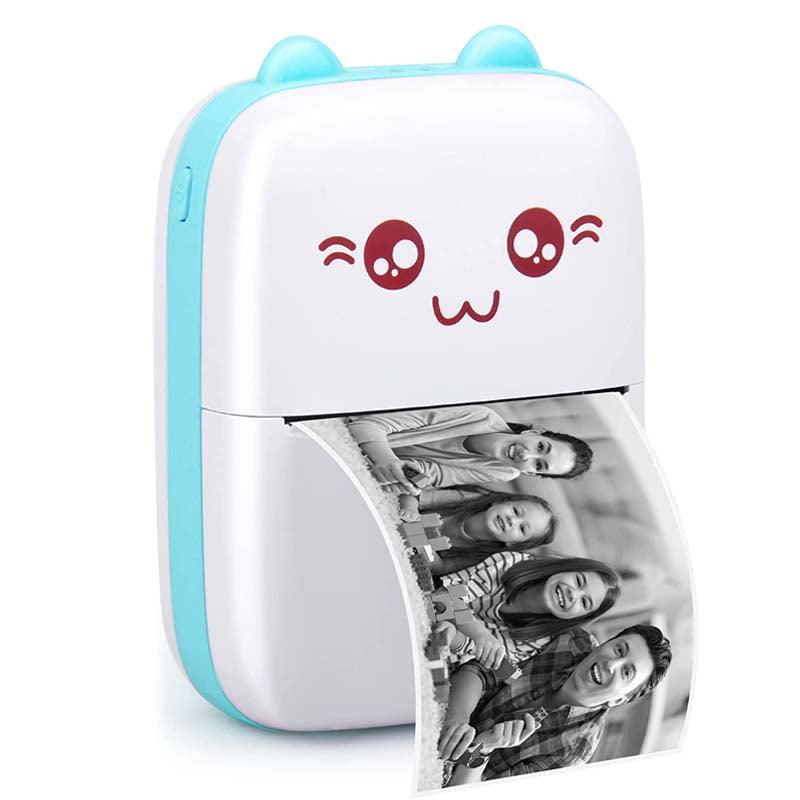 Cute Mini Portable Kitty Inkless Printer Wireless Bluetooth Mobile Phone Paper Label Photo QR Code Printing - Glimmer Goods